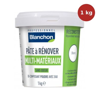 Pâte à rénover multi-matériaux blanche 1kg Blanchon BLAN0002
