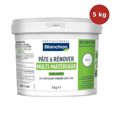 Pâte à rénover multi-matériaux blanche 5kg Blanchon BLAN0003