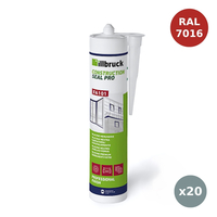 FA101 Mastic silicone menuiserie gris anthracite 310mL ILLBRUCK - RAL7016 ILL00004