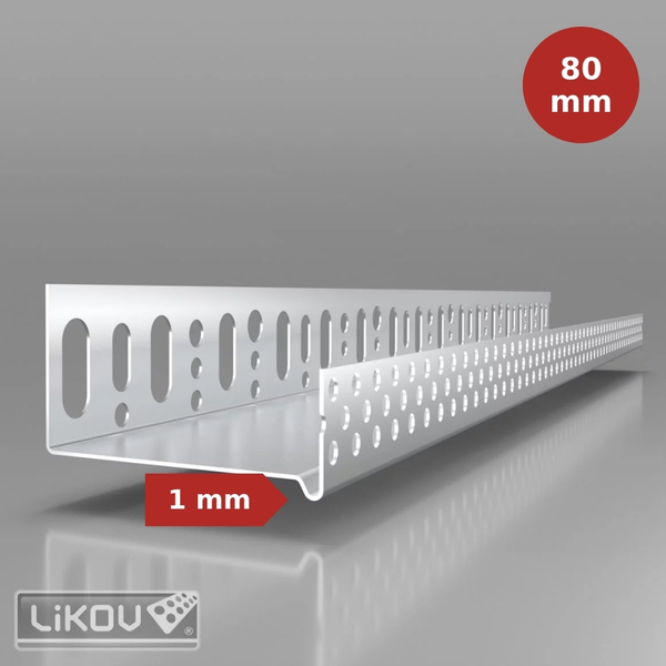 Rail de départ avec goutte d'eau 1mm LO. Longueur 2,5ml - largeur 80mm LIK00006
