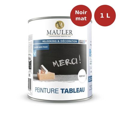 Peinture tableau noir mat sans odeur 1L Mauler MAU00172