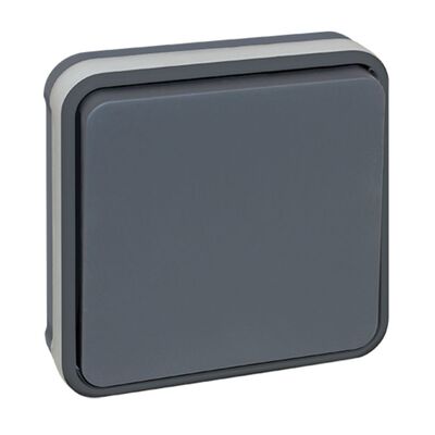 Interrupteur va-et-vient simple étanche IP55 encastré gris OHM00001