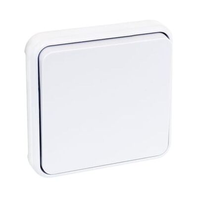 Interrupteur va-et-vient simple étanche IP55 encastré blanc OHM00002
