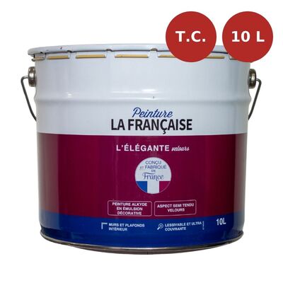 Peinture mat veloutée L'Élégante Velours base teintes claires 10L PLF00003