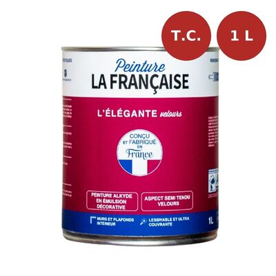 Peinture mat veloutée L'Élégante Velours base teintes claires 1L PLF00005