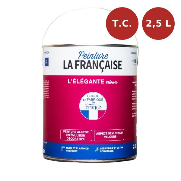 Peinture mat veloutée L'Élégante Velours base teintes claires 2,5L PLF00007