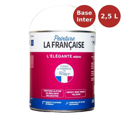 Peinture mat veloutée L'Élégante Velours base teintes intermédiaires 2,5L PLF00009