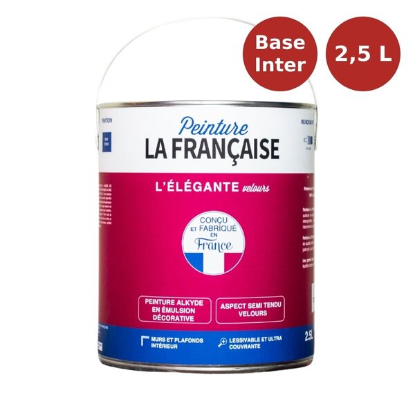 Peinture mat veloutée L'Élégante Velours base teintes intermédiaires 2,5L PLF00009