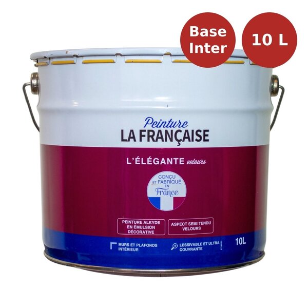Peinture mat veloutée L'Élégante Velours base teintes intermédiaires 10L PLF00010