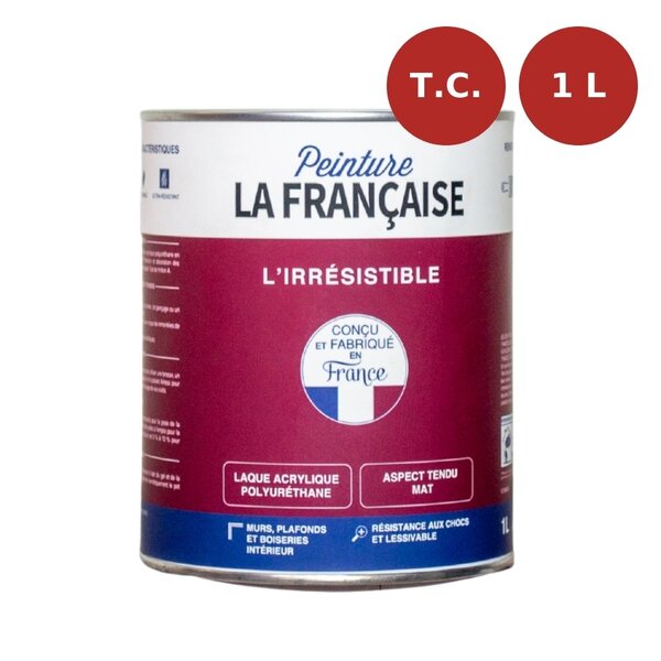 Laque mate acrylique menuiseries L'Irrésistible base teintes claires 1L PLF00015