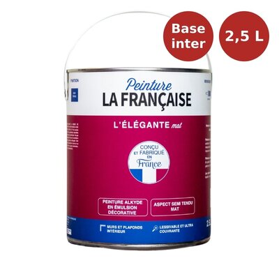 Peinture murs et plafonds L'Élégante mate base teintes intermédiaire 2,5L PLF00037