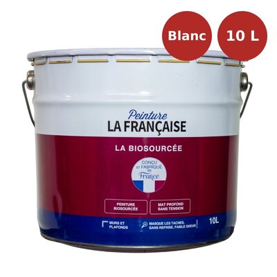 Peinture écologique La Biosourcée blanc 10L PLF00040