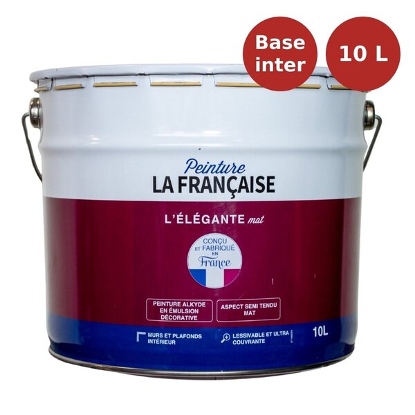 Peinture murs et plafonds L'Élégante mate base teintes intermédiaires 10L PLF00046