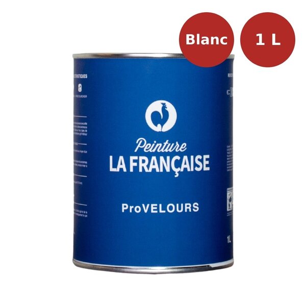 Peinture acrylique veloutée ProVELOURS blanc 1L PLF00088