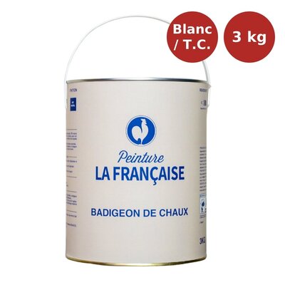 Badigeon de chaux 3kg blanc PLF00108