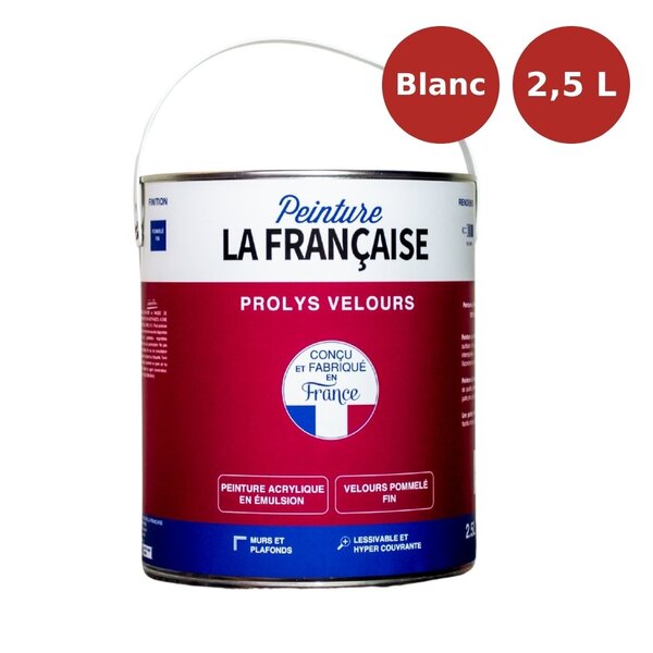 Peinture acrylique veloutée ProLys Velours blanc 2,5L PLF00157