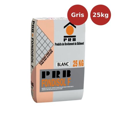 Mortier fibré gris Fondisol F PRB 25kg PRB00002