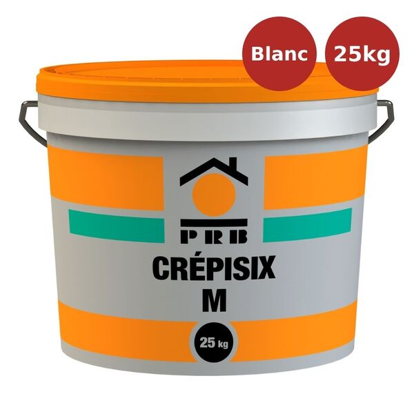 Revêtement mince siloxane Crépisix M PRB blanc 25kg PRB00298