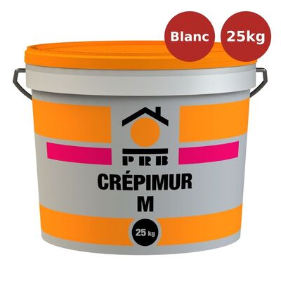 Enduit organique structuré Crépimur M PRB blanc 25kg PRB00598