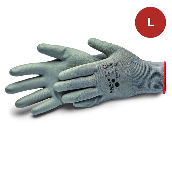 Gants revêtement PU blanc L PAINTSTAR GRIS SCH00648