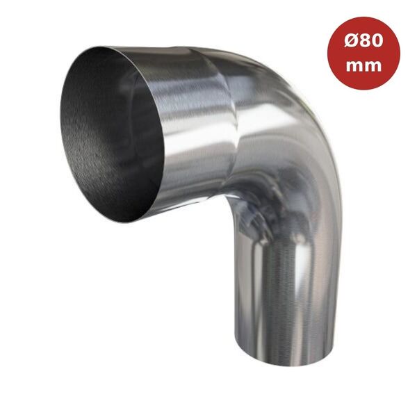 Coude grand rayon 72° diamètre 80 mm pour descente EP EDI00015