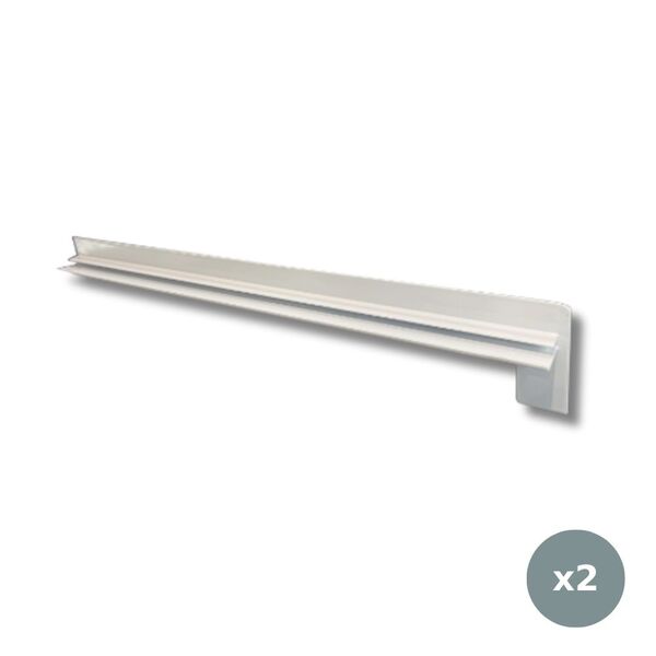 Embout de finition 400 mm, appui de fenêtre (x 2) - RAL 9016 - Blanc ALU00001