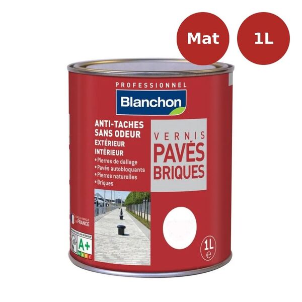 Vernis pavés-briques incolore mat Blanchon 1L BLAN0008