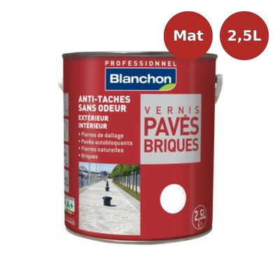 Vernis pavés-briques incolore mat Blanchon 2,5L BLAN0009