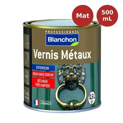 Vernis métaux mat incolore 500mL Blanchon BLAN0014