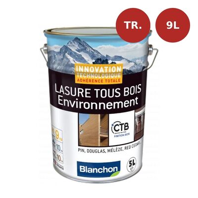Lasure Tous Bois Environnement transparent 9L Blanchon BLAN0017