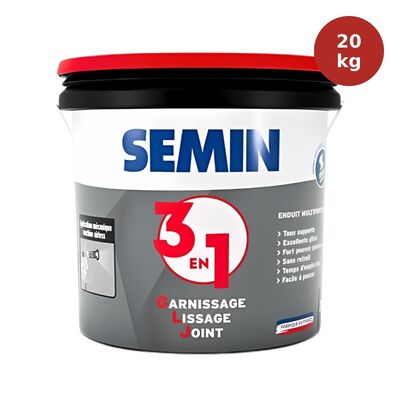 Enduit multifonction spécial Airless 3 en 1 SEMIN 20kg SEM00287