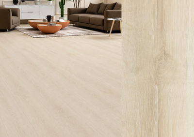 Parquet stratifié 4 chanfreins Domofloor - 502 Blanc Coton ALS00004