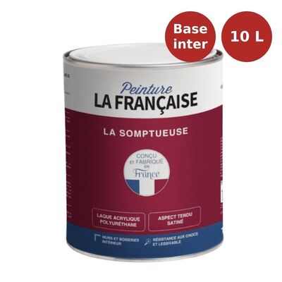 Laque satinée acrylique menuiseries La Somptueuse base teintes intermédiaires 10L PLF00128