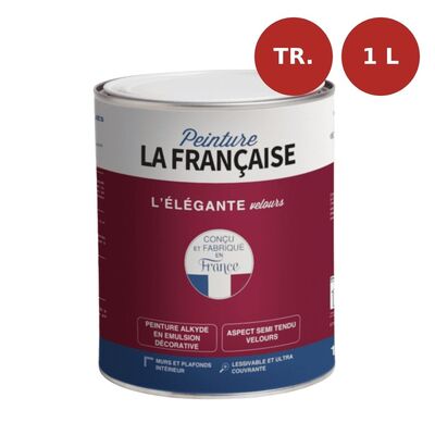 Peinture mat veloutée base neutre L'Élégante Velours 1L PLF00011
