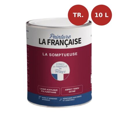 Laque satinée acrylique menuiseries La Somptueuse base transparente 10L PLF00129