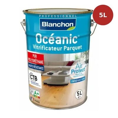 Vitrificateur parquet aspect bois brut Oceanic Air Protect 5L BLAN0013