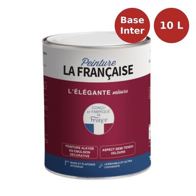 Peinture mat veloutée L'Élégante Velours base teintes intermédiaires 10L PLF00010