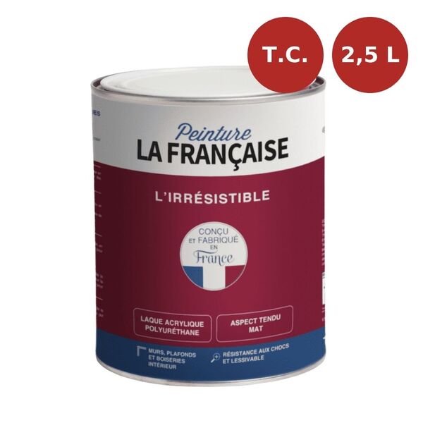Laque mate acrylique menuiseries L'Irrésistible base teintes claires 2,5L PLF00158