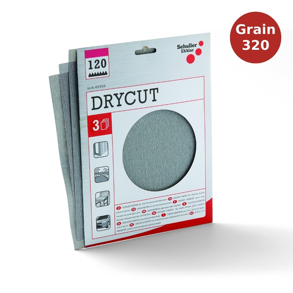Papiers de verre par 3 DRYCUT SET grain 320 SCH00178
