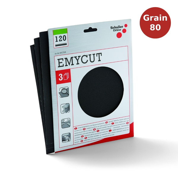 Papiers de verre EMYCUT grain 80 SCH01219