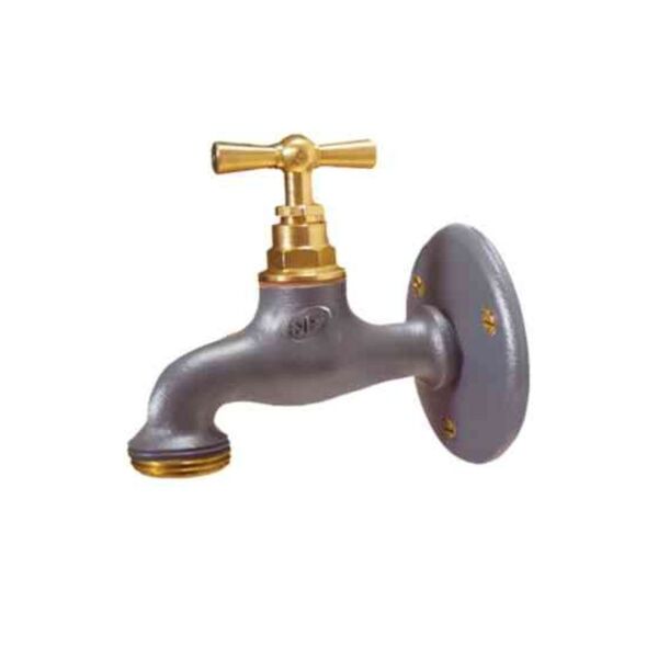 Robinet arrosage extérieur GRK gris anthracite 15x21 - 20x27 avec applique GRK00012