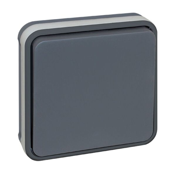 Interrupteur va-et-vient simple étanche IP55 encastré gris OHM00001