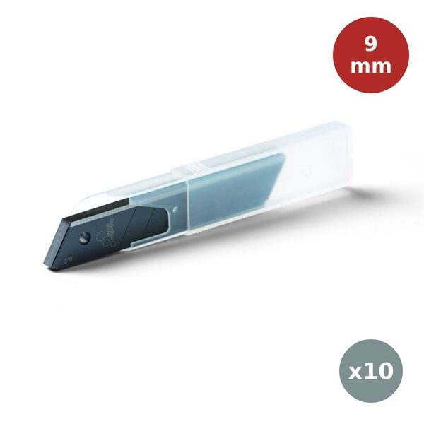 Lames de cutter 9mm par 10 SAMURAI BLACK SCH00118