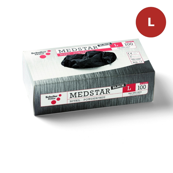 Gant jetable L en nitrile MEDSTAR BLACK SCH00947