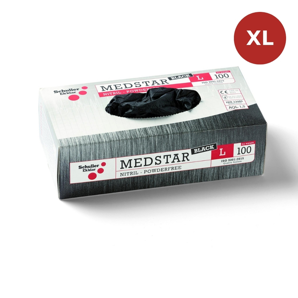 Gant jetable XL en nitrile MEDSTAR BLACK SCH00948