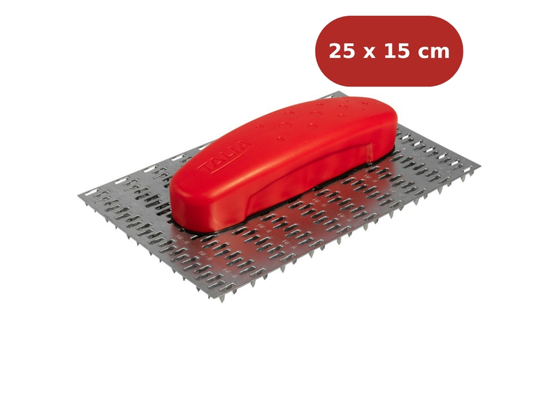 Gratton tôle 25 x 15 cm avec 480 pointes pour enduits TAL00018