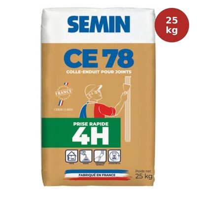 Colle-enduit pour joints CE 78 Prise Rapide 4h sac 25kg SEM00013