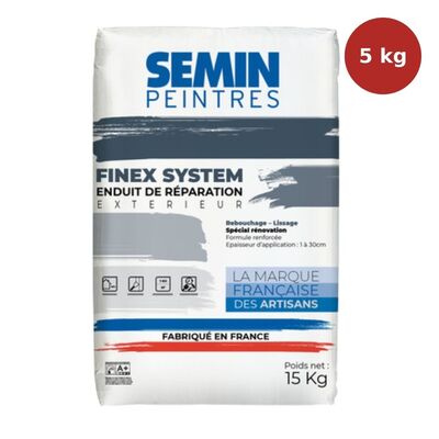Enduit de réparation extérieur FINEX SYSTEM 5kg SEM00121