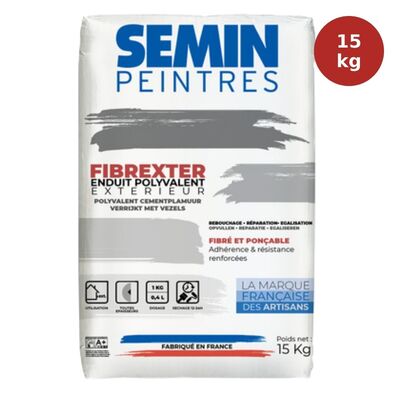 Enduit ciment polyvalent FIBREXTER 15kg SEM00126