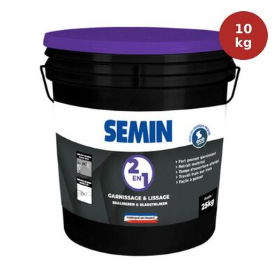 Enduit airless 2 en 1 Garnissage &amp; Lissage 10kg SEM00176